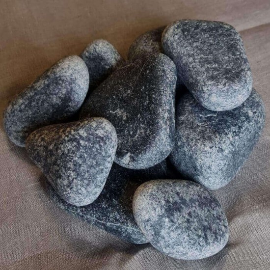 Grinded "Black Jadeite" Piroxenite - medium stone 10kg for sauna