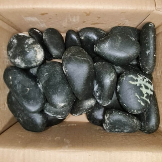 Semi-polished Olivine stones 70-150mm for sauna 20kg