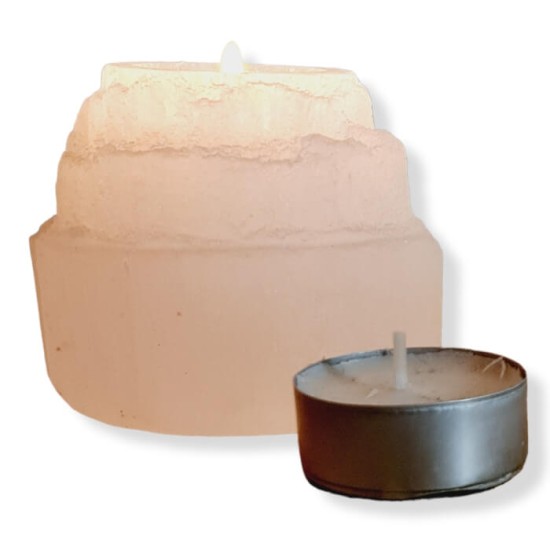 Selenite candleholder 8cm Selenite candleholder 8cm