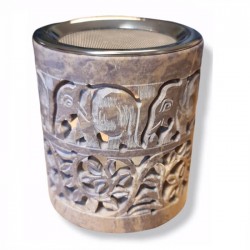 Ziepjakmens ēterisko eļļu aromalampa ar ziloni 2in1