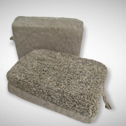 Dabīgās bambusa ogles un lina šķiedras vannas sūklis Dabīgās bambusa ogles un lina šķiedras vannas sūklis