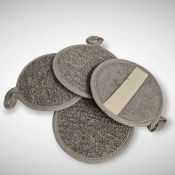 Dabīgās bambusa ogles un lina šķiedras sejas sūklis Dabīgās bambusa ogles un lina šķiedras sejas sūklis