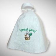 Pirts cepure "Uzmet garu", balta (x1) Pirts cepure "Uzmet garu", balta (x1)