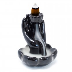 Vīraku turētājs Backflow konusiem "Lotuss un roka" Vīraku turētājs Backflow konusiem "Lotuss un roka"