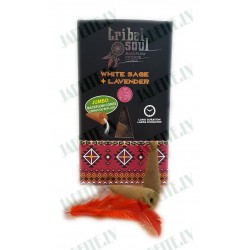 Tribal Soul White Sage+Lavender vīraku konuss ar krītošu dūmu (10gab/iep) Tribal Soul White Sage+Lavender vīraku konuss ar krītošu dūmu (10gab/iep)