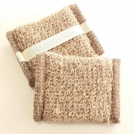 Natural nettle fiber sponge with foam filling (x1) Natural nettle fiber sponge with foam filling (x1)
