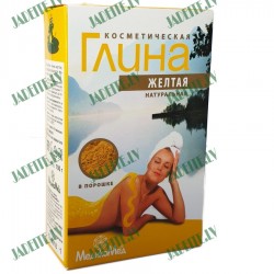 Kosmētiskie dabīgie DZELTENIE māli novecojošai ādai 100g Kosmētiskie dabīgie DZELTENIE māli novecojošai ādai 100g