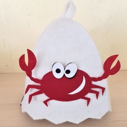 Pirts cepure bērniem "Krabis", balta (x1) Pirts cepure bērniem "Krabis", balta (x1)