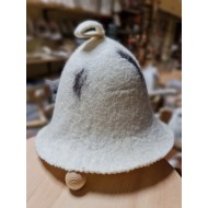 Felt thick sauna hat for adults, handmade (x1)  Felt thick sauna hat for adults, handmade (x1)