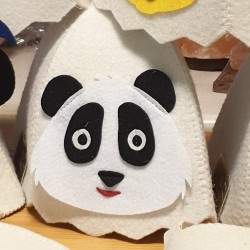Pirts cepure bērniem "Panda", balta (x1) Pirts cepure bērniem "Panda", balta (x1)