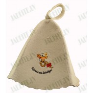 Pirts cepure "Karsta un laimīga", balta (x1) Pirts cepure "Karsta un laimīga", balta (x1)