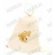 Pirts cepure "Zelta zivtiņa", balta (x1) Pirts cepure "Zelta zivtiņa", balta (x1)