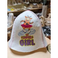 Pirts cepure 2021 "Super Girl", balta (x1) Pirts cepure 2021 "Super Girl", balta (x1)