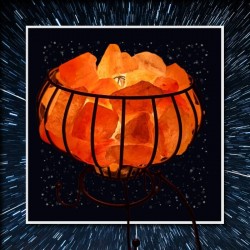 Industriālā stila Himalaju sāls lampa GROZS 3.5kg 