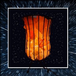 Industriālā stila Himalaju sāls lampa VĀZE 3.5kg 