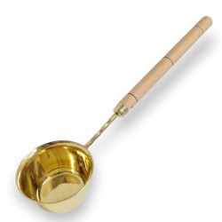 Misiņa ķipītis 250ml ar koka rokturi Misiņa ķipītis 250ml ar koka rokturi