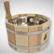 Koka pirts ķipis ALKSNIS-LIEPA ar metāla bļodu 3L Koka pirts ķipis ALKSNIS-LIEPA ar metāla bļodu 3L