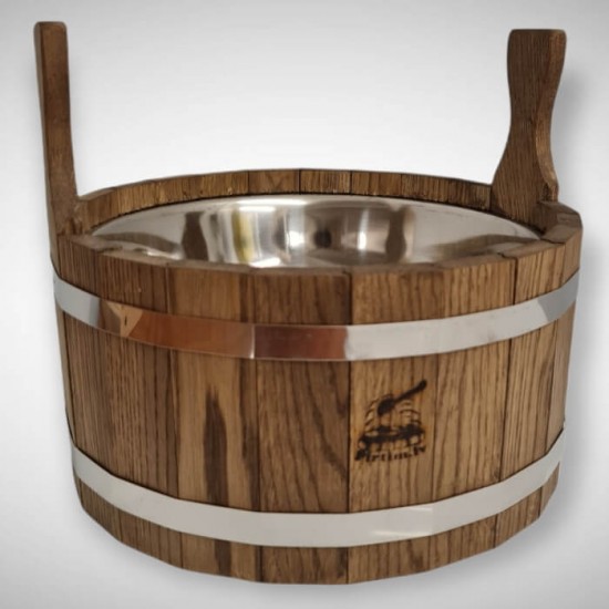 Sauna bowl with stainless steel inlay OAK 5L