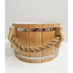 Alkšņa koka pirts bļoda ar plastmasas ieliktni 12L Alkšņa koka pirts bļoda ar plastmasas ieliktni 12L