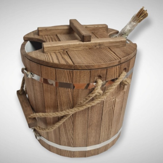 Steamer from OAK with lid and plastic insert 20L