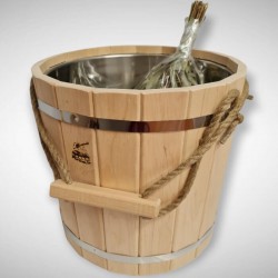 Pirts spainis slotām ar nerūsējošā tērauda ieliktni bez vāka16L Pirts spainis slotām ar nerūsējošā tērauda ieliktni bez vāka16L