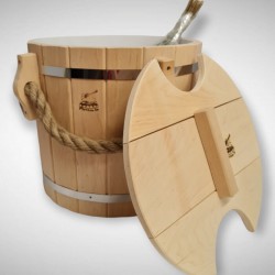 Pirts spainis ar plastmasas ieliktni un vāku 20L, rokturis pīta virve