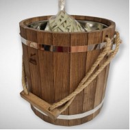 Ozola pirts spainis ar tērauda ieliktni bez vāka 16L Ozola pirts spainis ar tērauda ieliktni bez vāka 16L