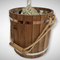 Ozola pirts spainis ar tērauda ieliktni bez vāka 16L Ozola pirts spainis ar tērauda ieliktni bez vāka 16L